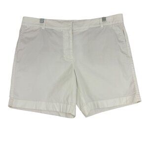 J.Crew Shorts Women's 14‎ High Rise Stretch Chino Shorts Pockets 7" Inseam White